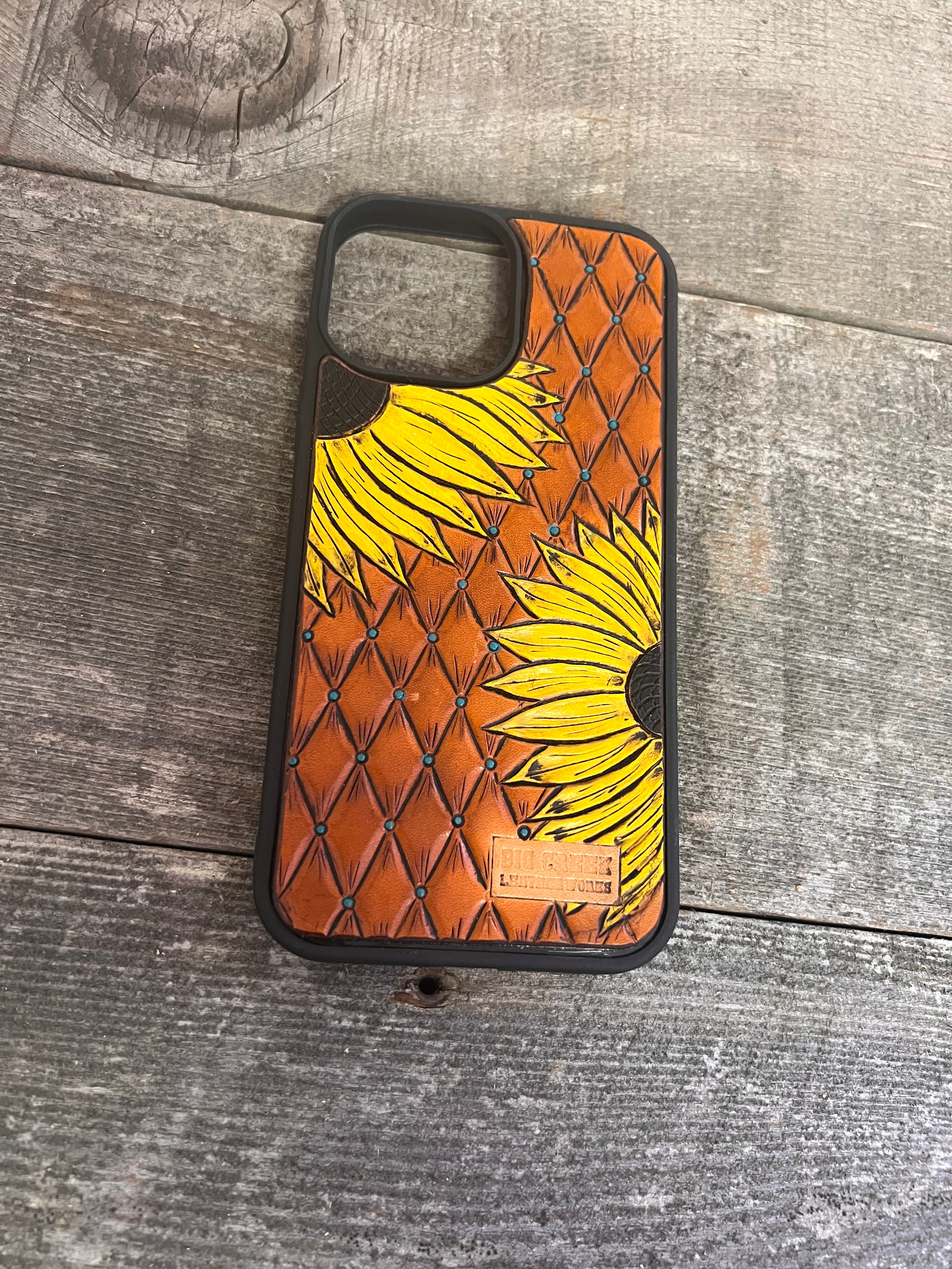 Custom Tooled Leather Phone Case Big Creek Leatherworks Custom Tooled Leather Phone Case Big Creek Leatherworks