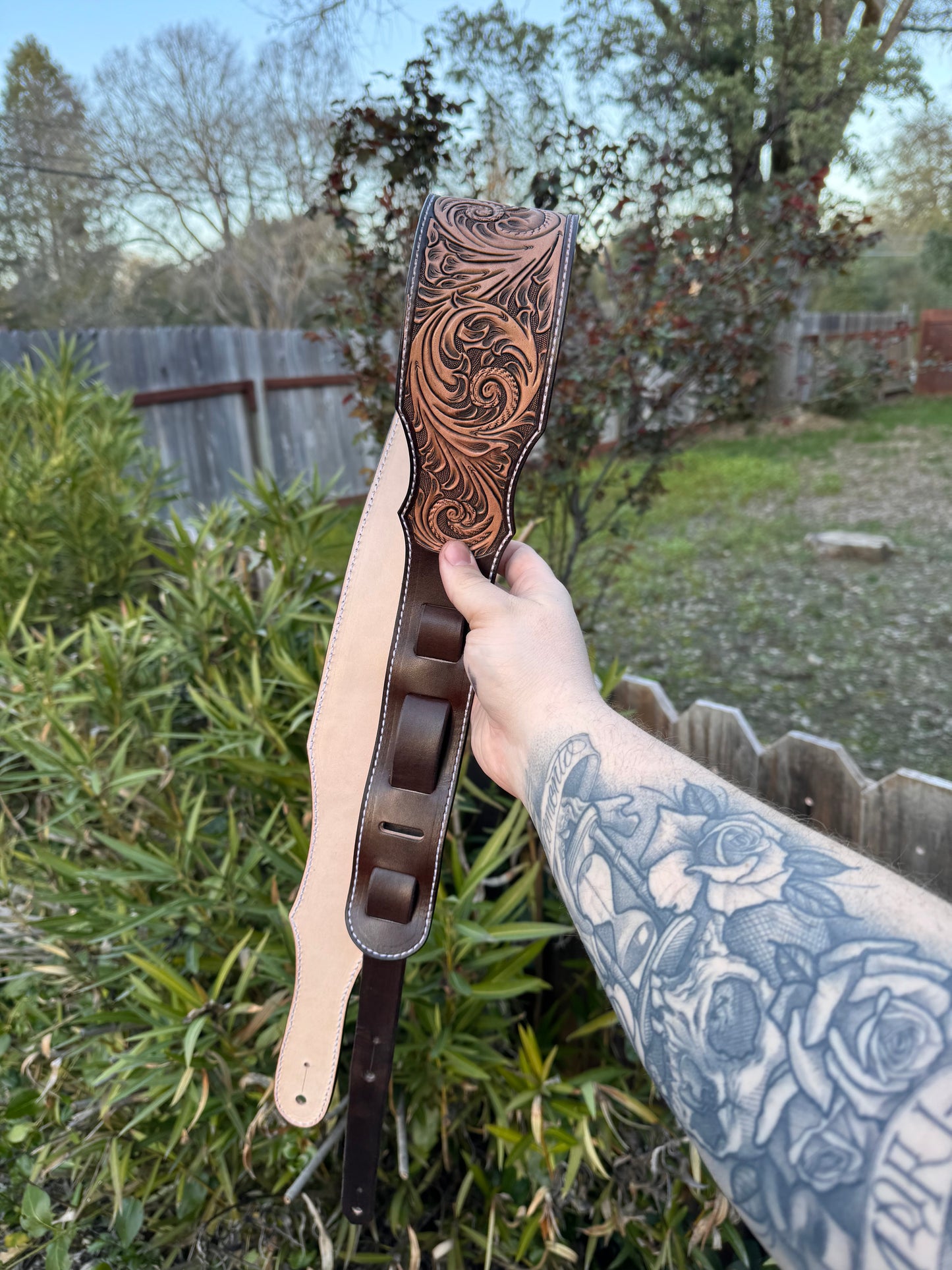 Custom Tooled Guitar Strap