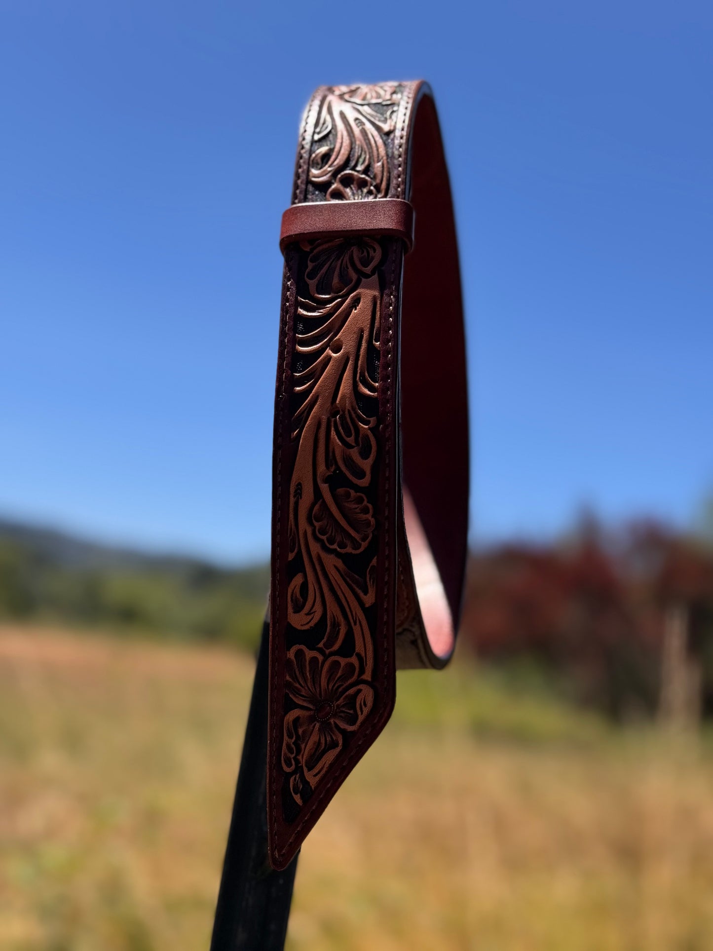 Custom Leather Three Piece Belt