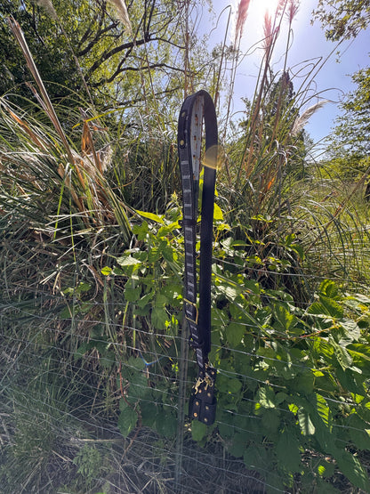 Custom Tooled Firefighter Radio Strap with Holster