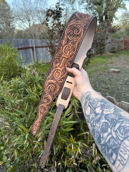Custom Tooled Guitar Strap