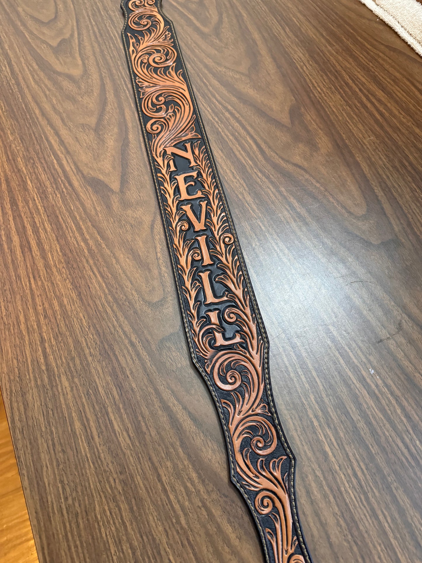 Custom Tooled Guitar Strap