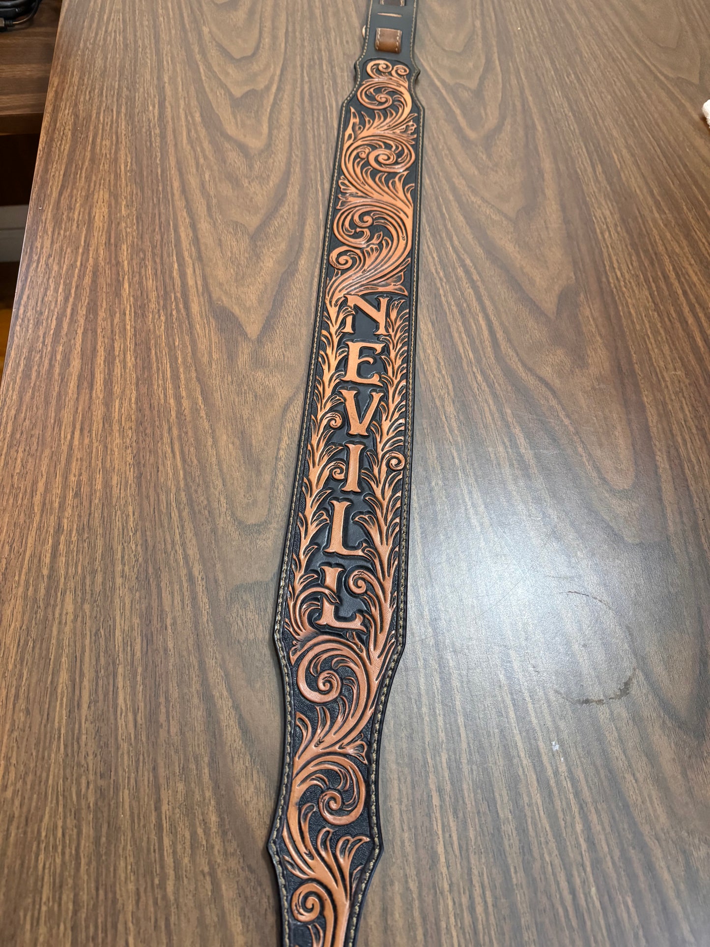 Custom Tooled Guitar Strap