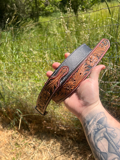 Custom Leather Three Piece Belt