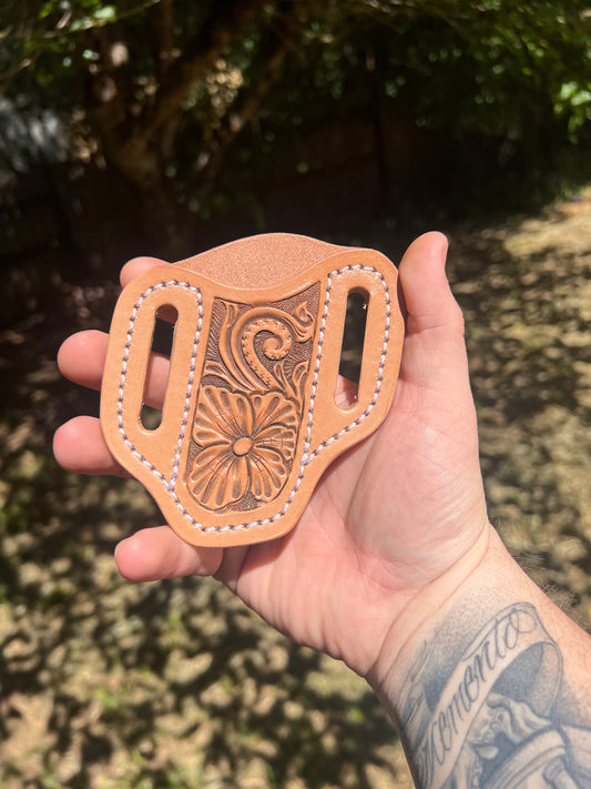Custom Tooled Pancake Knife Sheath