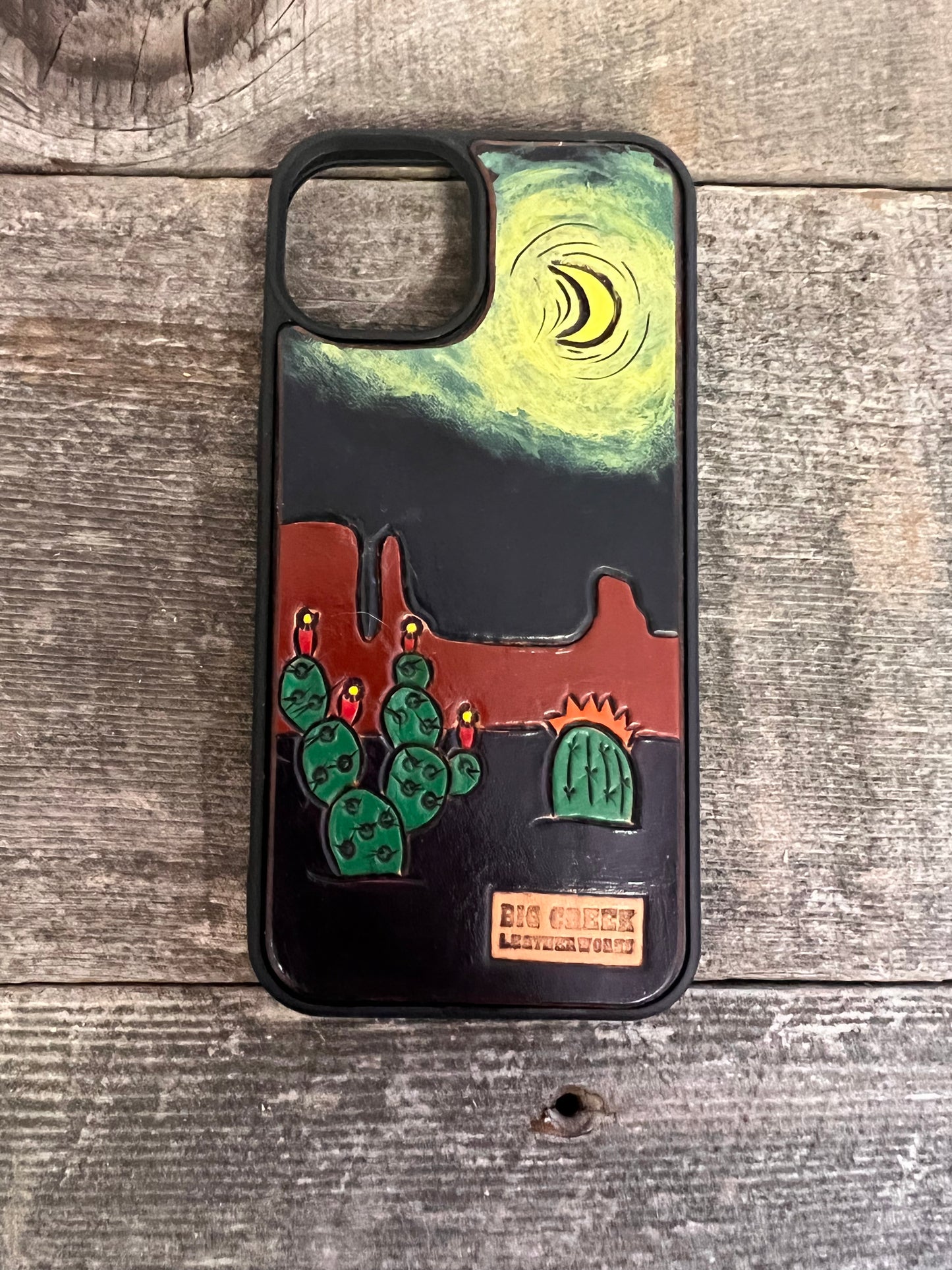 Custom Tooled Leather Phone Case